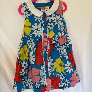 Colorful Floral Sleeveless Dress Size 4-5 yr